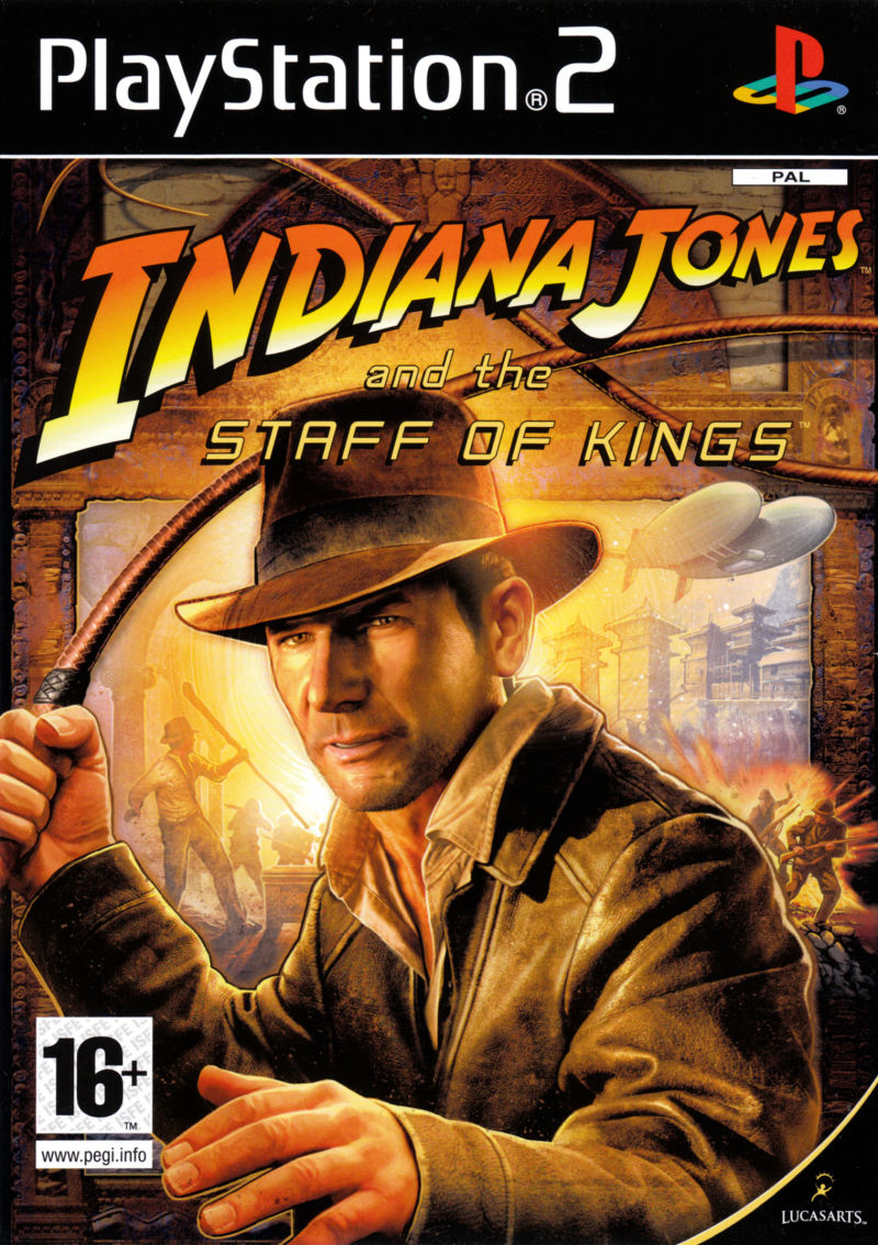 Front cover of Indiana Jones and the Staff of Kings for PlayStation 2
