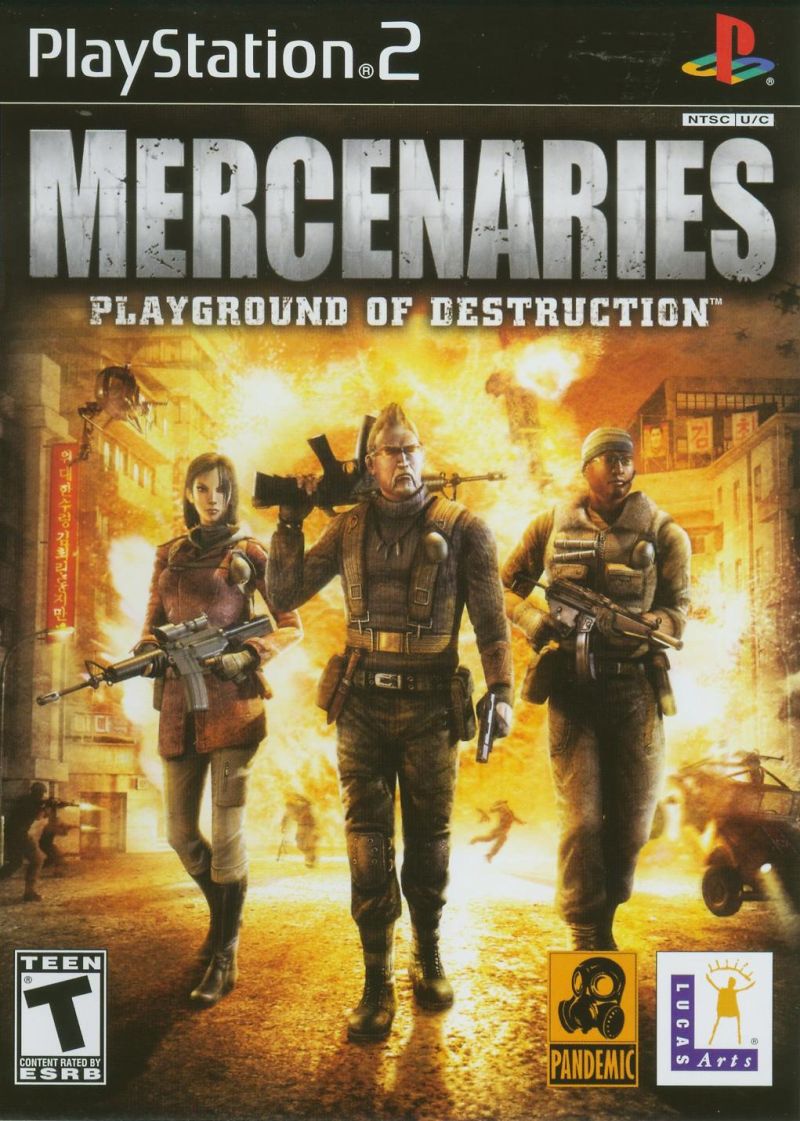 Front cover of Mercenaries: Playground of Destruction for PlayStation 2