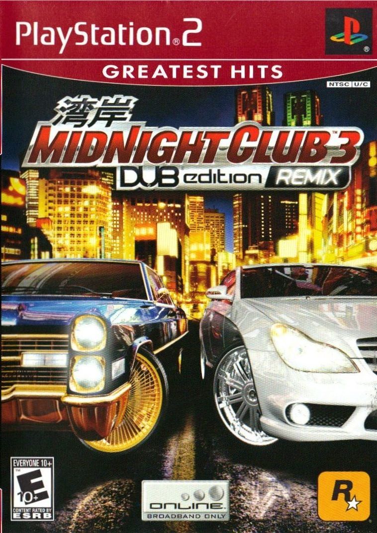 Front cover of Midnight Club 3: DUB Edition Remix for PlayStation 2
