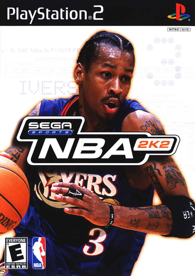 Front cover of NBA 2K2 for PlayStation 2