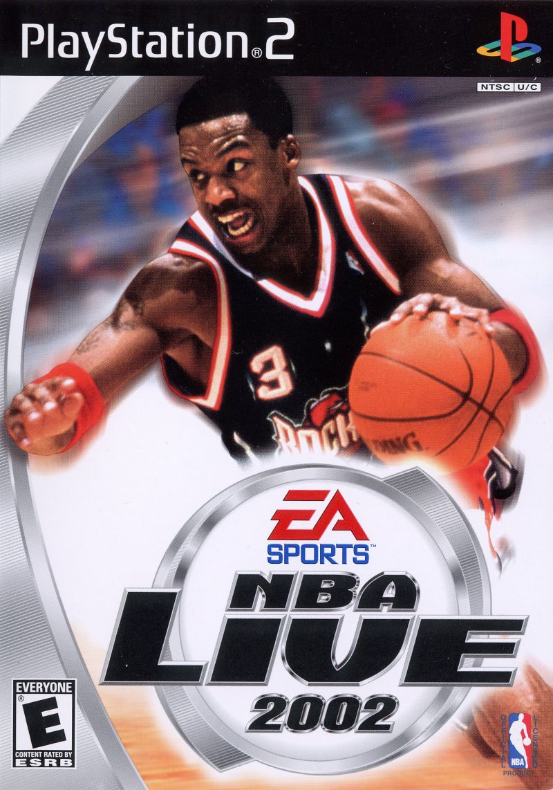Front cover of NBA Live 2002 for PlayStation 2