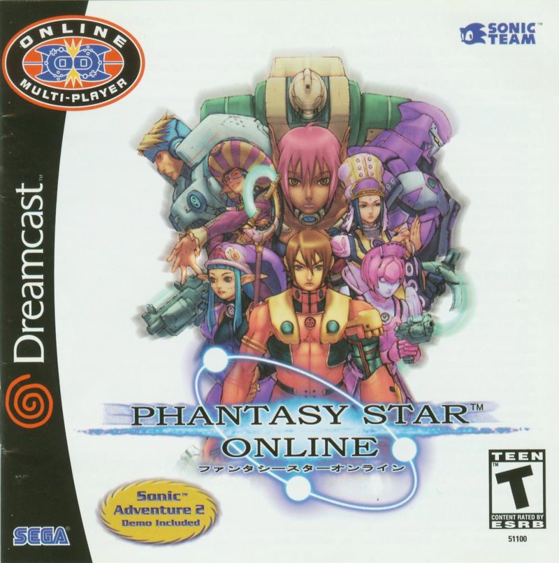Front cover of Phantasy Star Online for Dreamcast