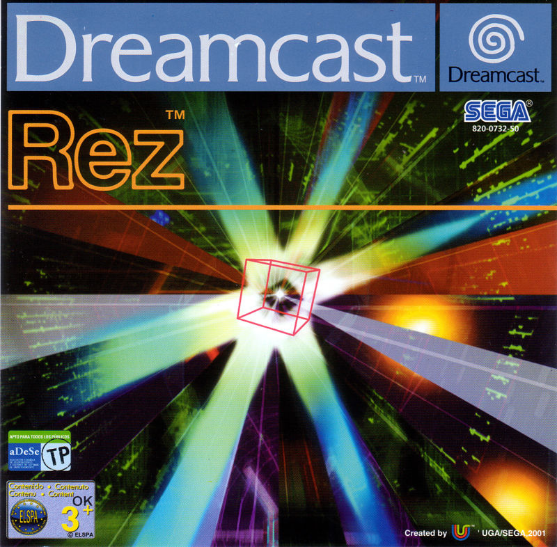 Front cover of Rez for Dreamcast