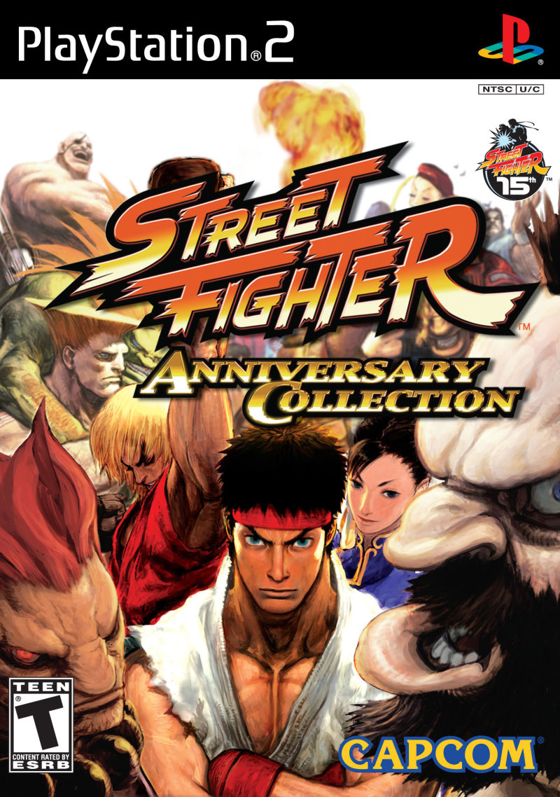 Front cover of Street Fighter: Anniversary Collection for PlayStation 2