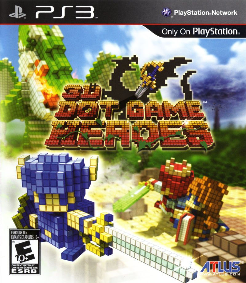 Front cover of 3D Dot Game Heroes for PlayStation 3