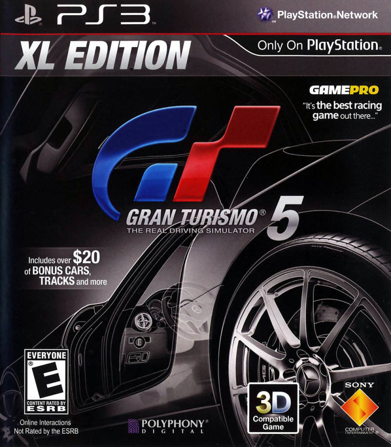 Front cover of Gran Turismo 5: XL Edition for PlayStation 3