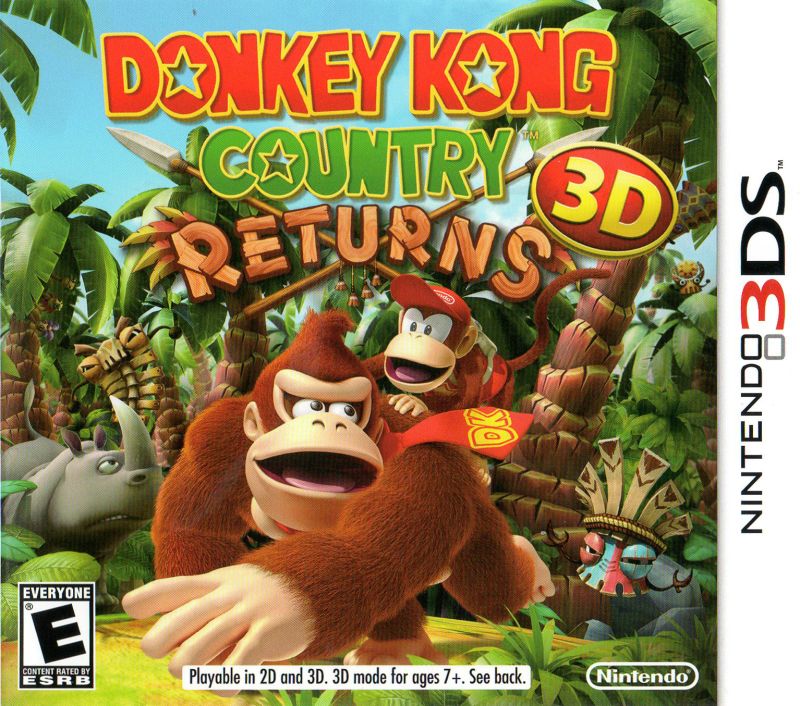 Front cover of Donkey Kong Country Returns 3D for Nintendo 3DS