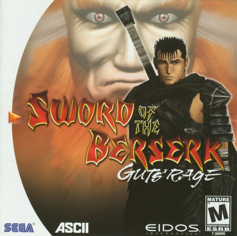 Front cover of Sword of the Berserk: Guts' Rage for Dreamcast