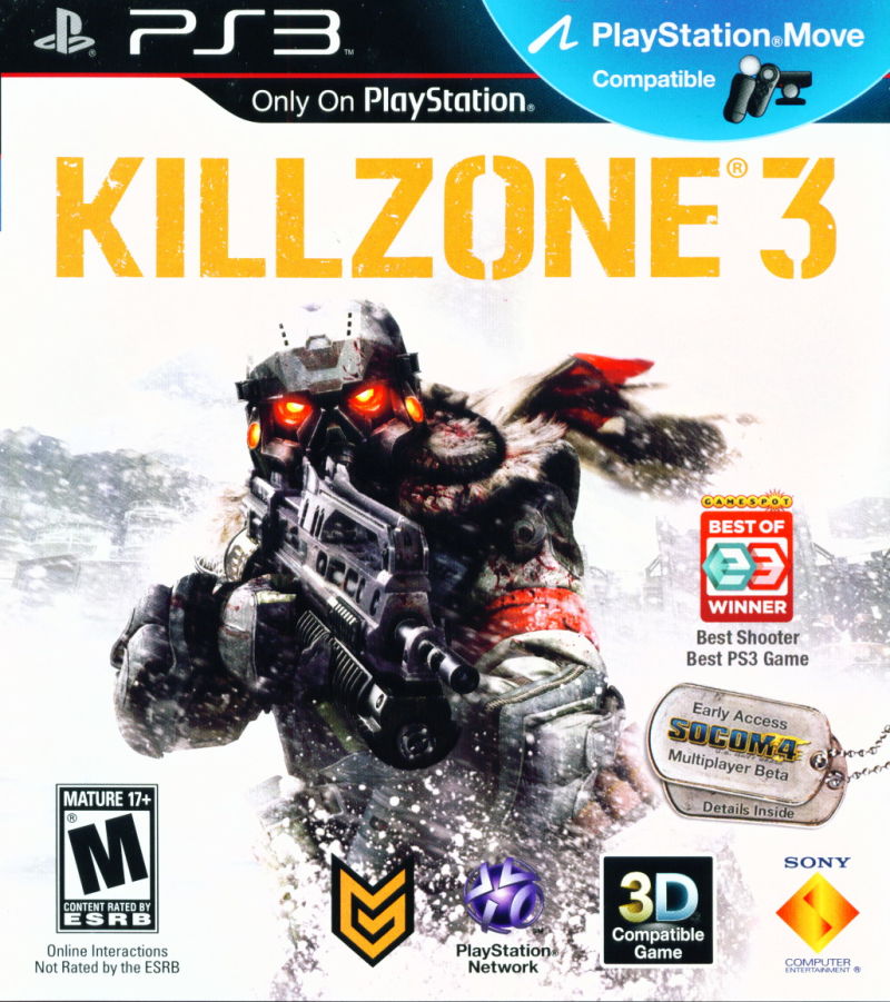 Front cover of Killzone 3 for PlayStation 3