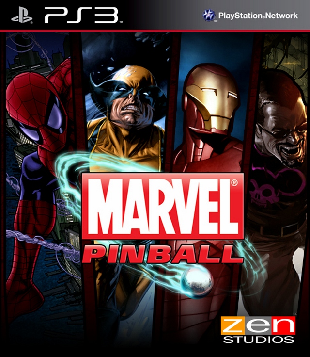 Front cover of Marvel Pinball for PlayStation 3