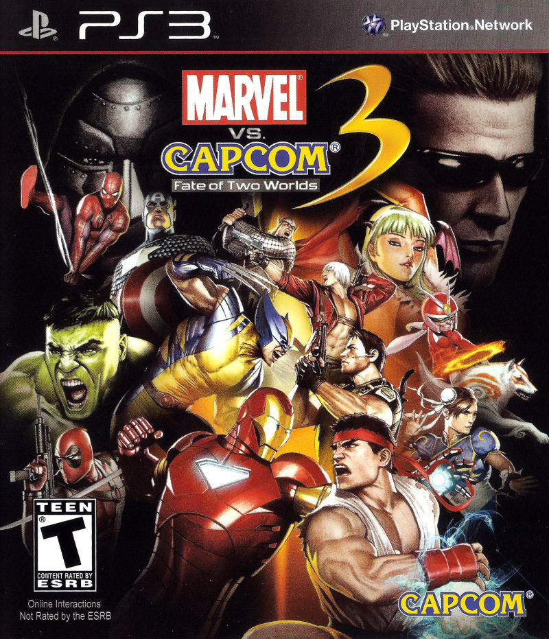 Front cover of Marvel Vs. Capcom 3: Fate of Two Worlds for PlayStation 3