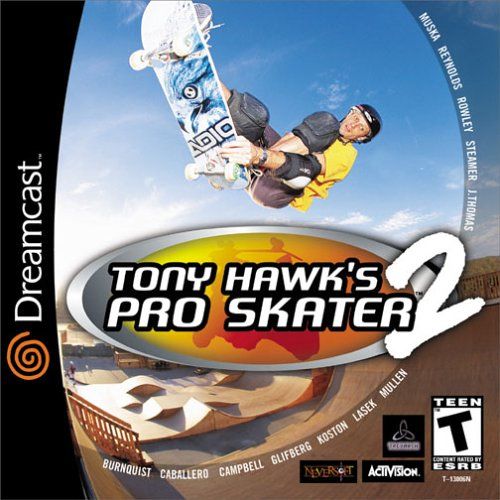 Front cover of Tony Hawk's Pro Skater 2 for Dreamcast