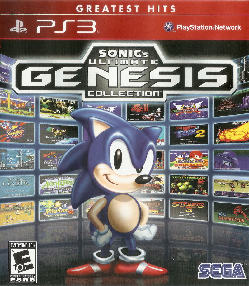 Front cover of Sonic's Ultimate Genesis Collection for PlayStation 3
