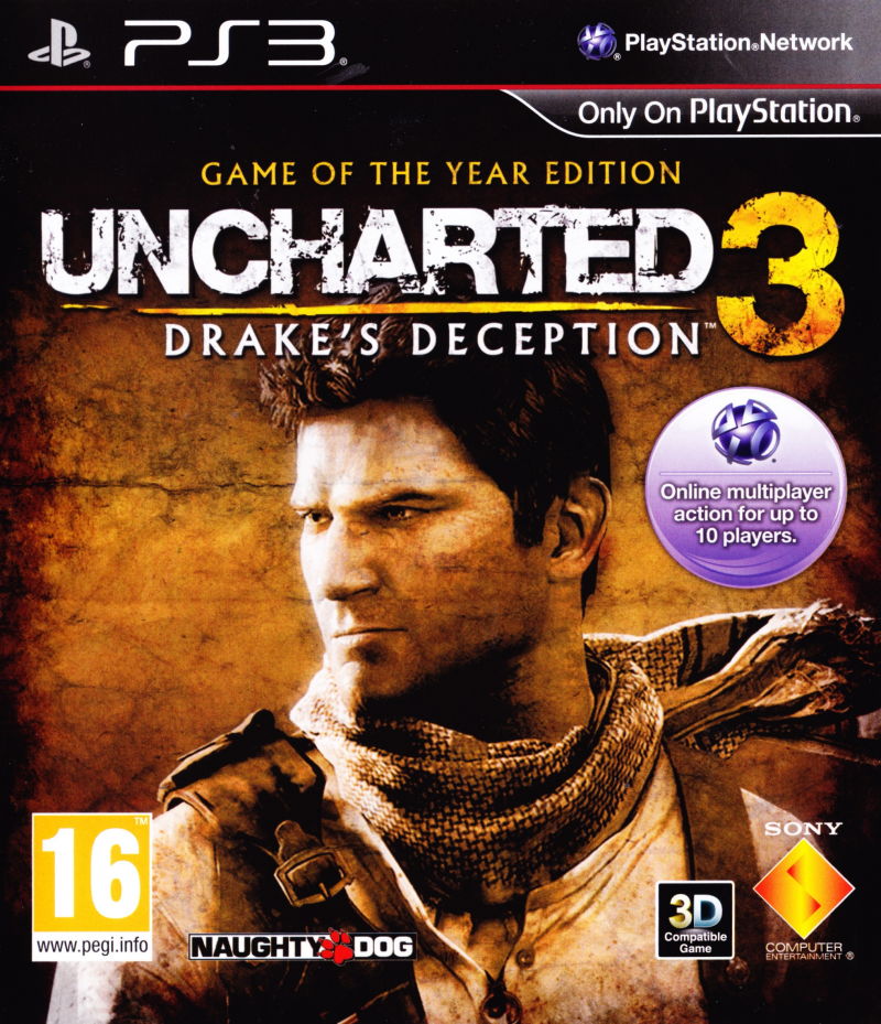 Front cover of Uncharted 3: Drake's Deception - Game of the Year Edition for PlayStation 3