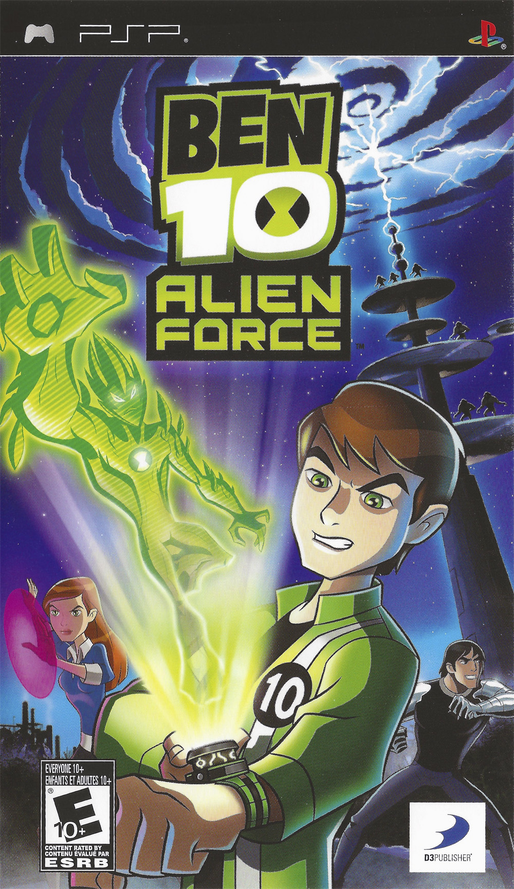 Front cover of Ben 10: Alien Force for PlayStation Portable