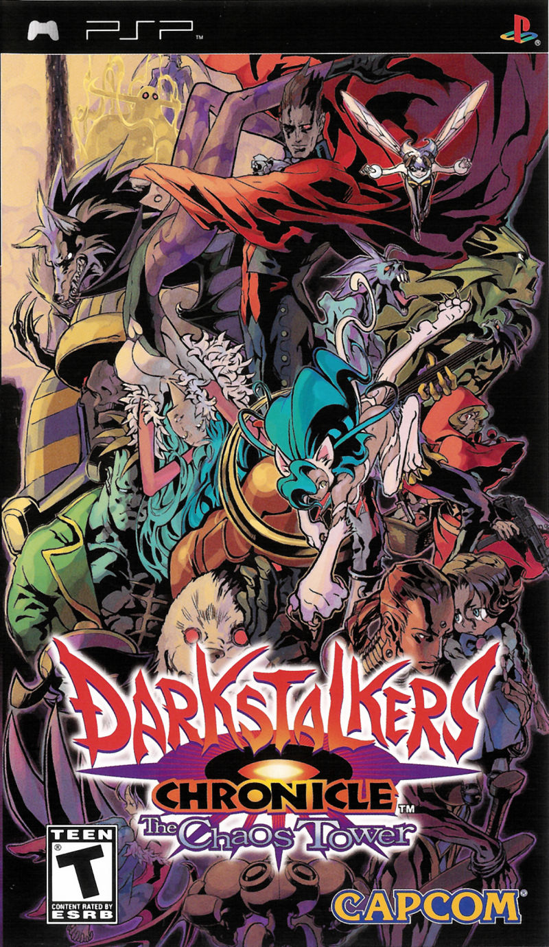 Front cover of Darkstalkers Chronicle: The Chaos Tower for PlayStation Portable