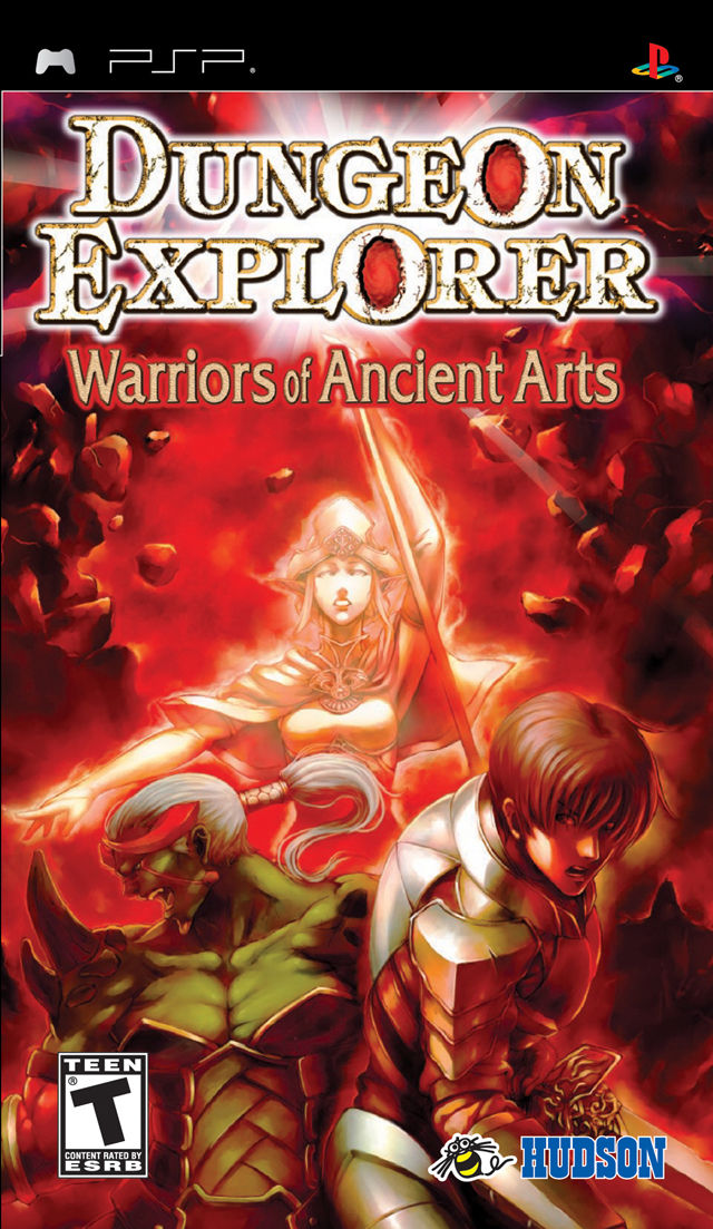 Front cover of Dungeon Explorer: Warriors of Ancient Arts for PlayStation Portable