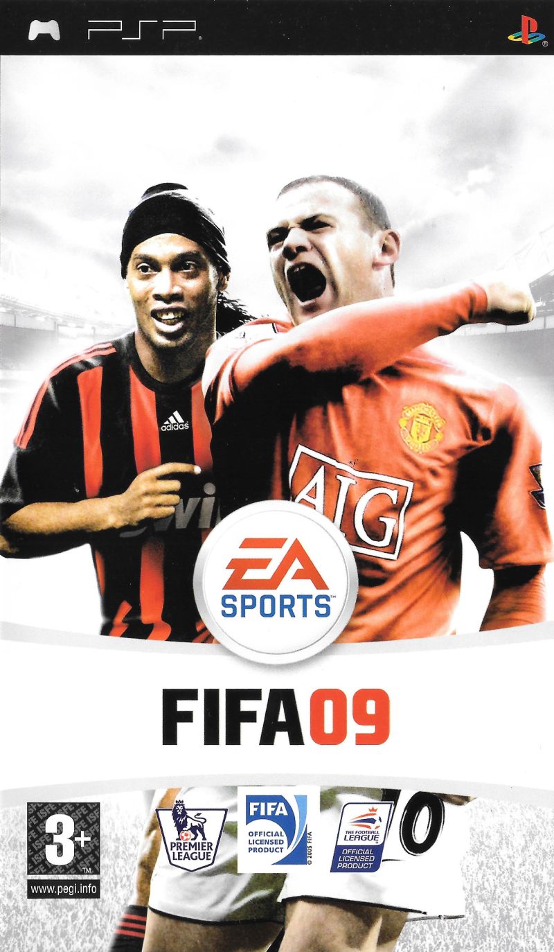 Front cover of FIFA Soccer 09 for PlayStation Portable