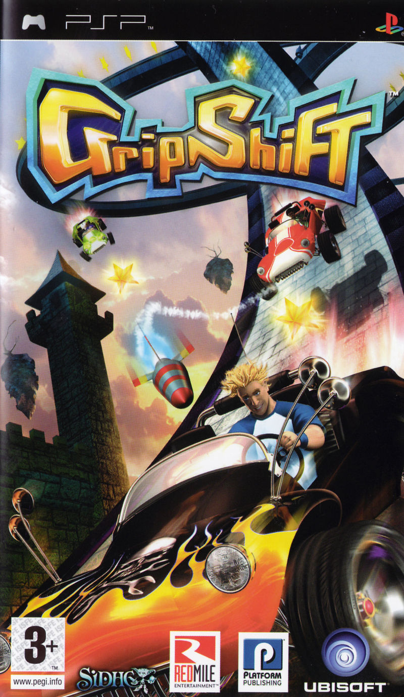 Front cover of GripShift for PlayStation Portable