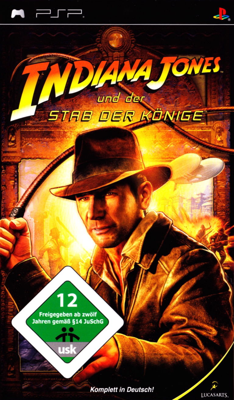 Front cover of Indiana Jones and the Staff of Kings for PlayStation Portable