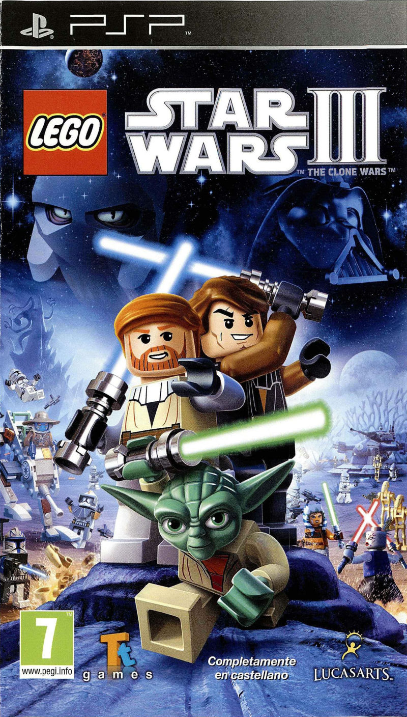 Front cover of LEGO Star Wars III: The Clone Wars for PlayStation Portable