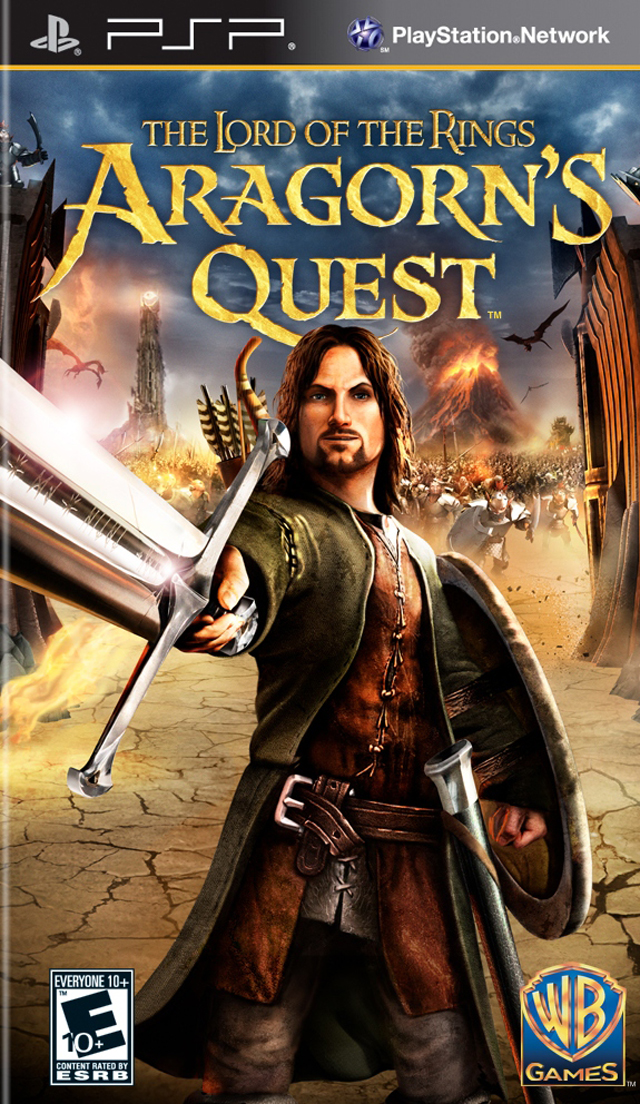 Front cover of The Lord of the Rings: Aragorn's Quest for PlayStation Portable