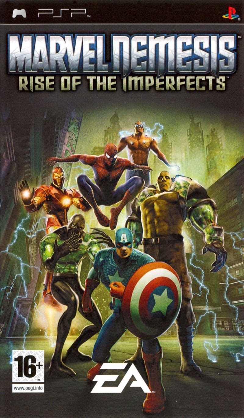 Front cover of Marvel Nemesis: Rise of the Imperfects for PlayStation Portable