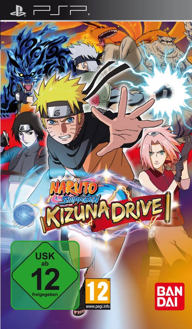 Front cover of Naruto Shippuden: Kizuna Drive for PlayStation Portable