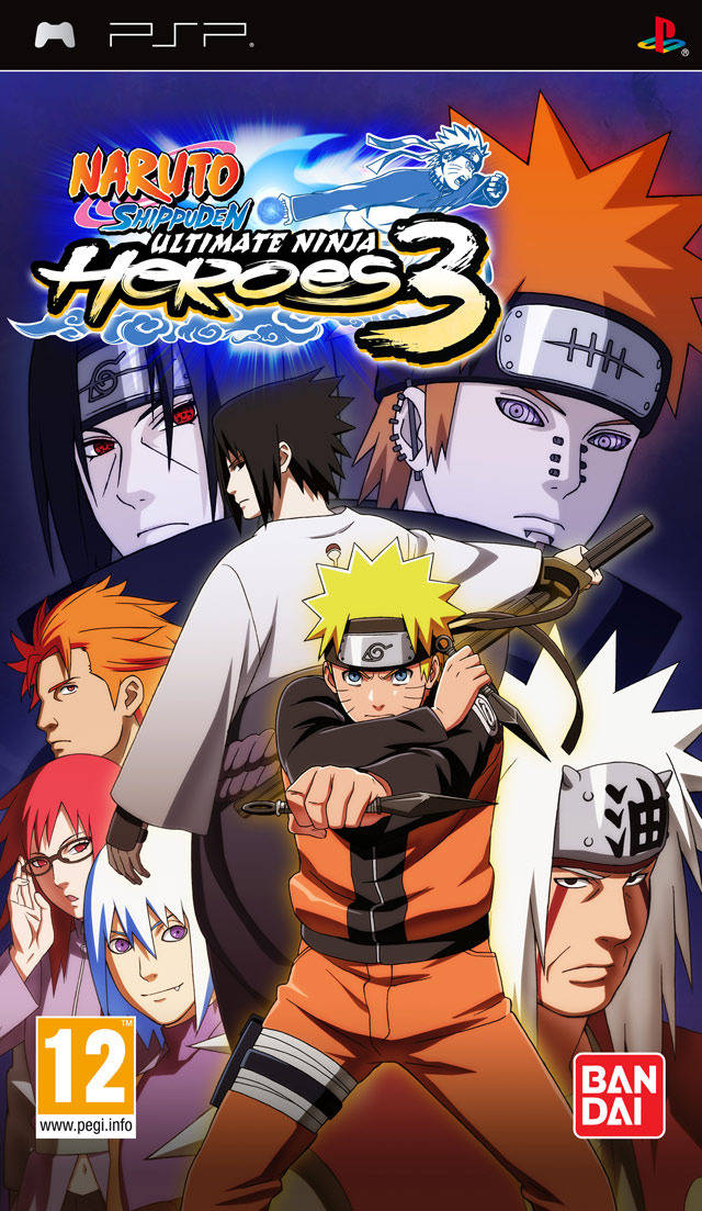 Front cover of Naruto Shippuden: Ultimate Ninja Heroes 3 for PlayStation Portable