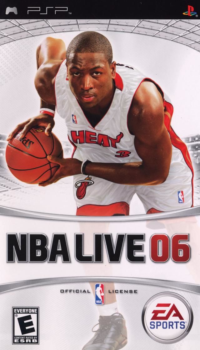 Front cover of NBA Live 06 for PlayStation Portable
