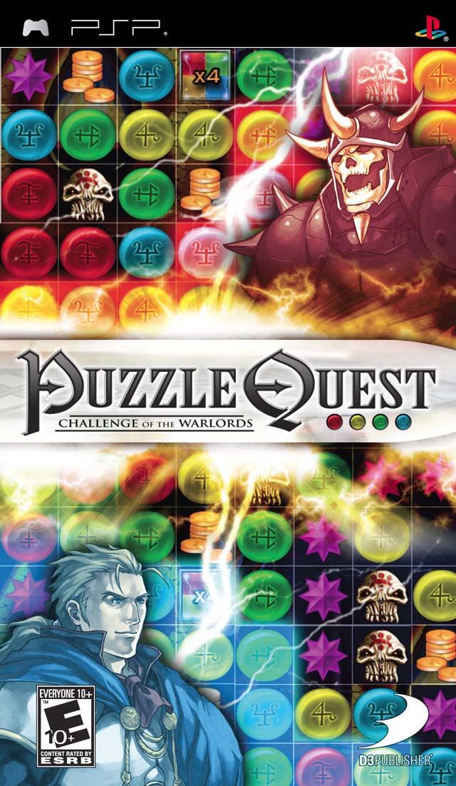 Front cover of Puzzle Quest: Challenge of the Warlords for PlayStation Portable