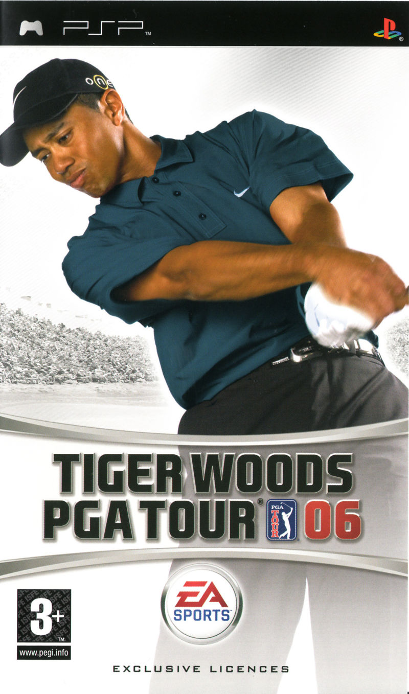 Front cover of Tiger Woods PGA Tour 06 for PlayStation Portable