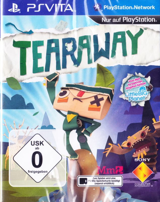 Front cover of Tearaway for PlayStation Vita