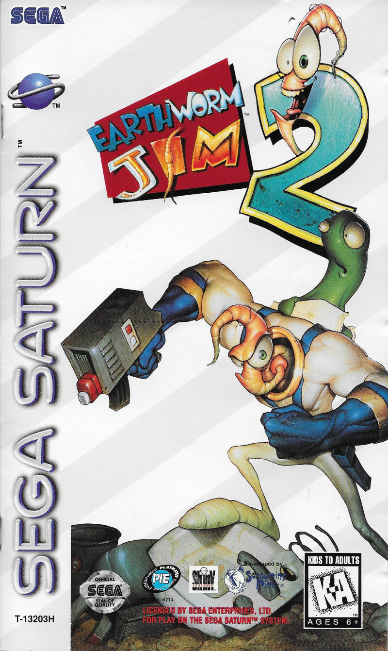 Front cover of Earthworm Jim 2 for Saturn
