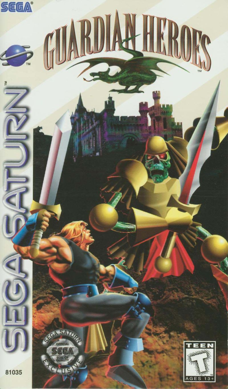 Front cover of Guardian Heroes for Saturn