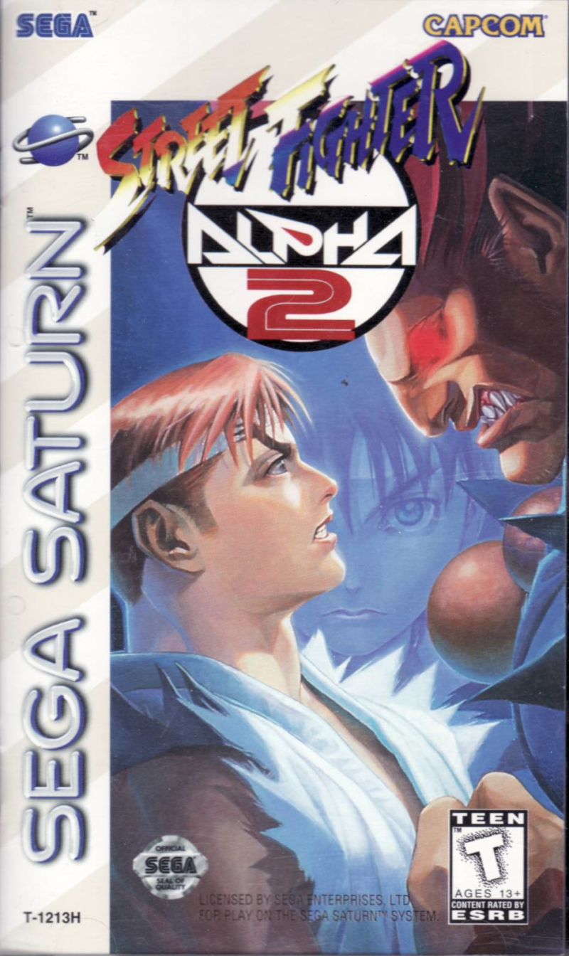 Front cover of Street Fighter Alpha 2 for Saturn