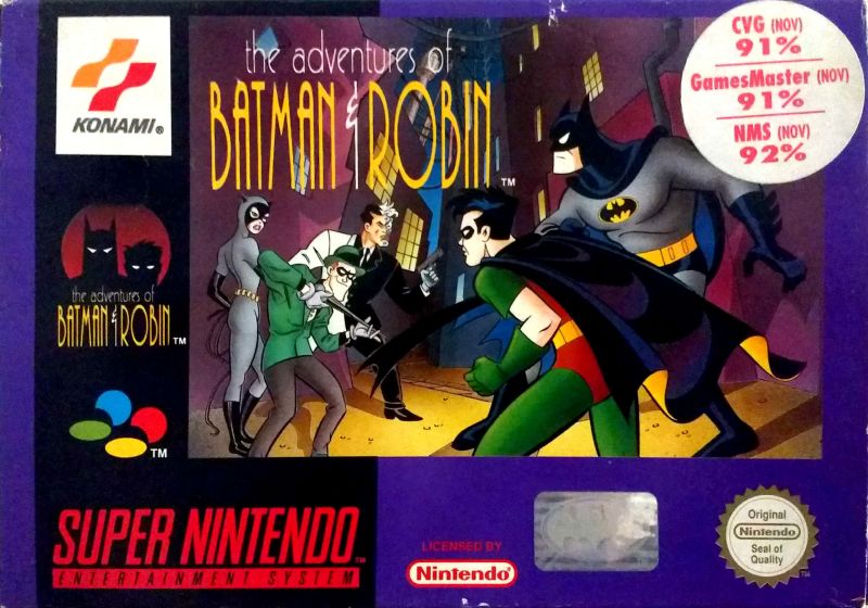 Front cover of The Adventures of Batman & Robin for Super Nintendo