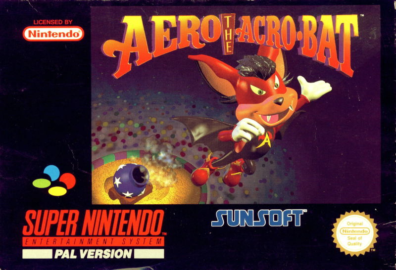 Front cover of Aero the Acro-Bat for Super Nintendo