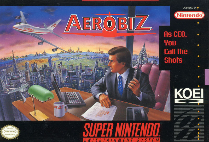 Front cover of Aerobiz for Super Nintendo