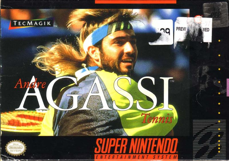 Front cover of Andre Agassi Tennis for Super Nintendo