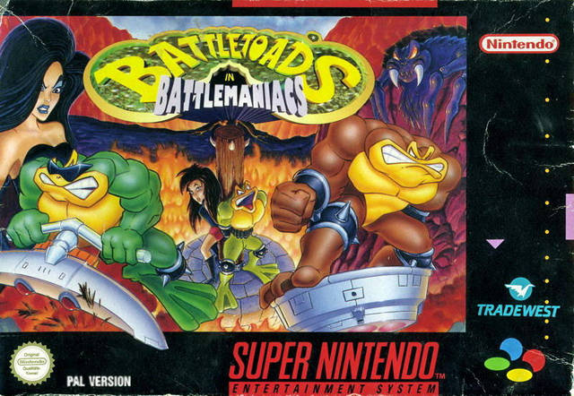 Front cover of Battletoads in Battlemaniacs for Super Nintendo