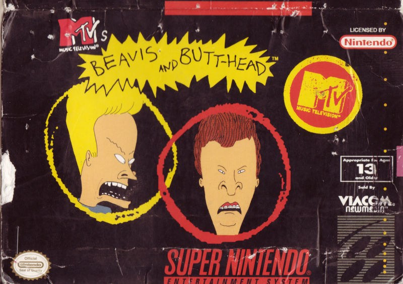 Front cover of MTV's Beavis and Butt-Head for Super Nintendo