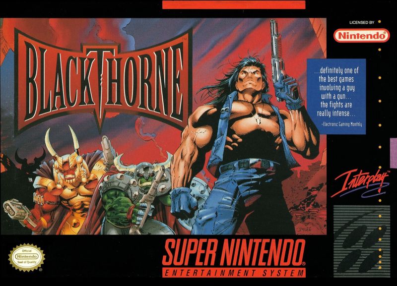 Front cover of Blackthorne for Super Nintendo