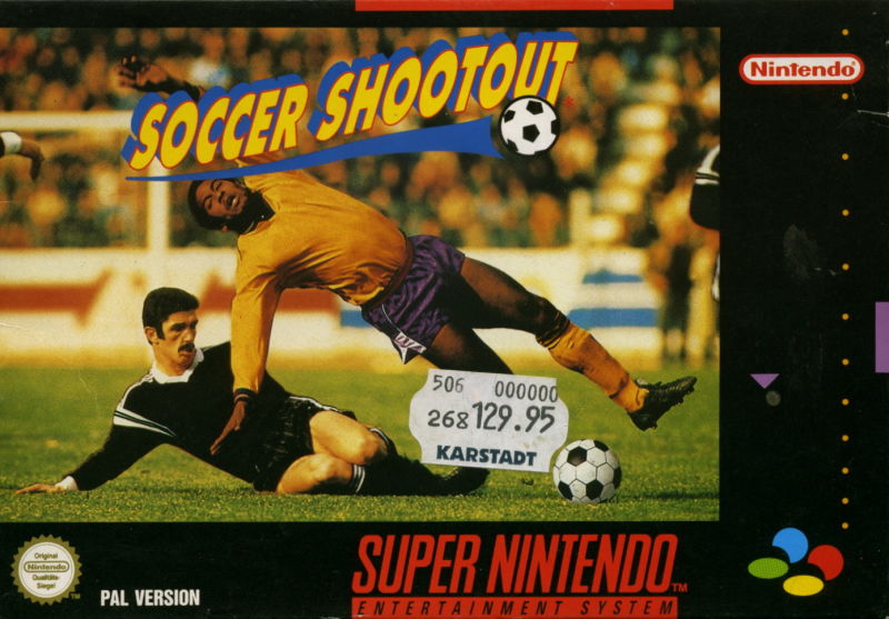 Front cover of Capcom's Soccer Shootout for Super Nintendo