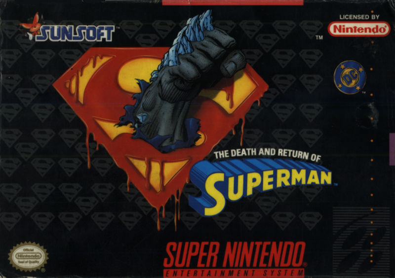 Front cover of The Death and Return of Superman for Super Nintendo