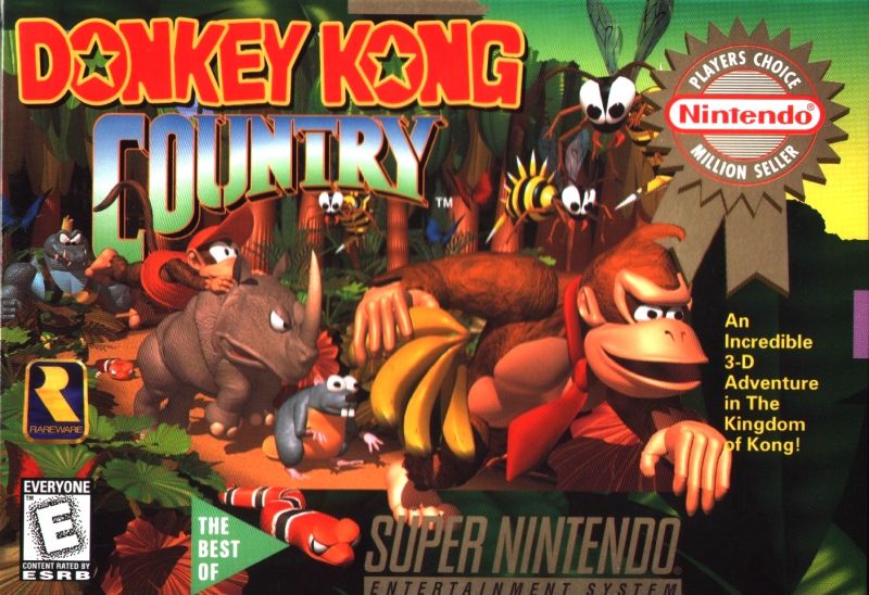 Front cover of Donkey Kong Country for Super Nintendo