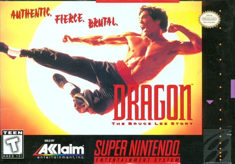 Front cover of Dragon: The Bruce Lee Story for Super Nintendo
