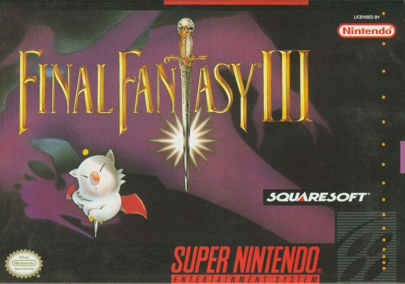 Front cover of Final Fantasy III for Super Nintendo