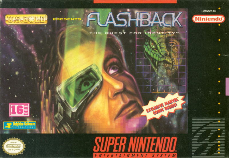 Front cover of Flashback: The Quest for Identity for Super Nintendo