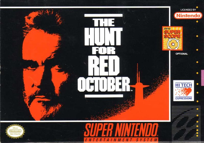 Front cover of The Hunt for Red October for Super Nintendo
